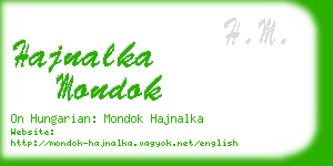 hajnalka mondok business card